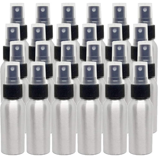 2 fl oz Aluminum Bottle with Black Spray Cap by Greenals