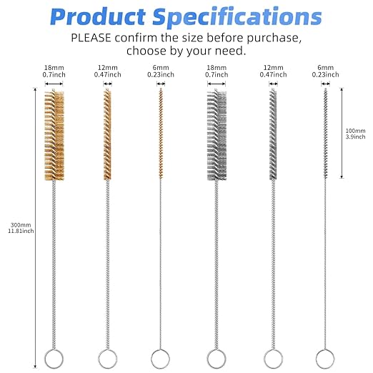 7 PCS Wire Brush Set, Brass Wire Brush and Stiff Bristle Metal Brush - Image 3