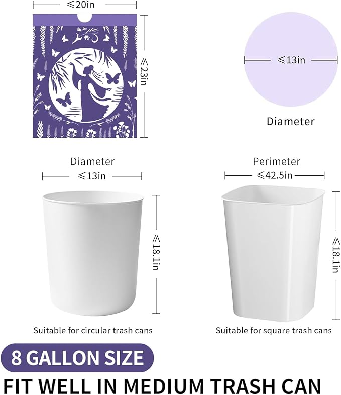 VOK 8 Gallon Trash Bags Drawstring, Medium Trash Bags - Image 2