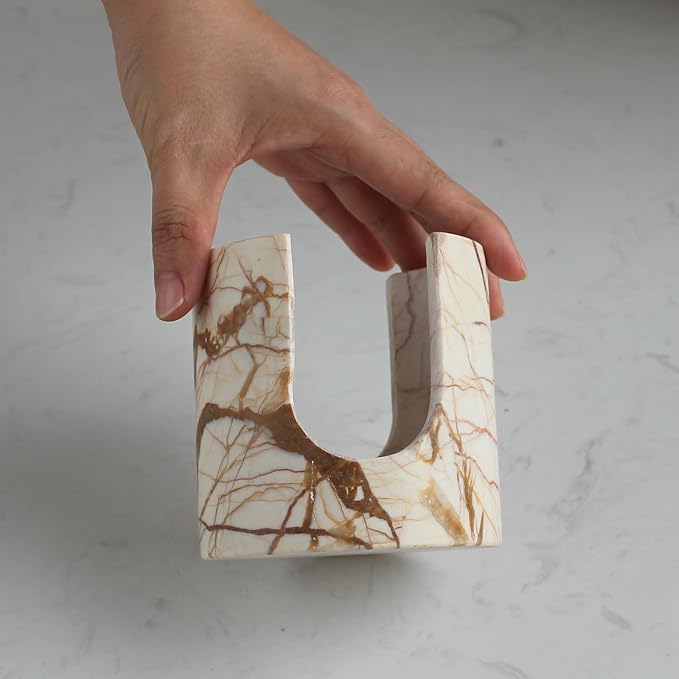 Natural Pink Marble Sponge Holder - Image 3