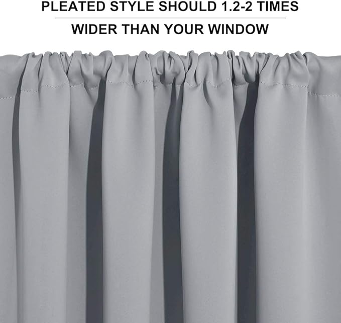 RYB HOME Blackout Curtains for Small Window, Thermal Insulated Kitchen Curtains - Image 7