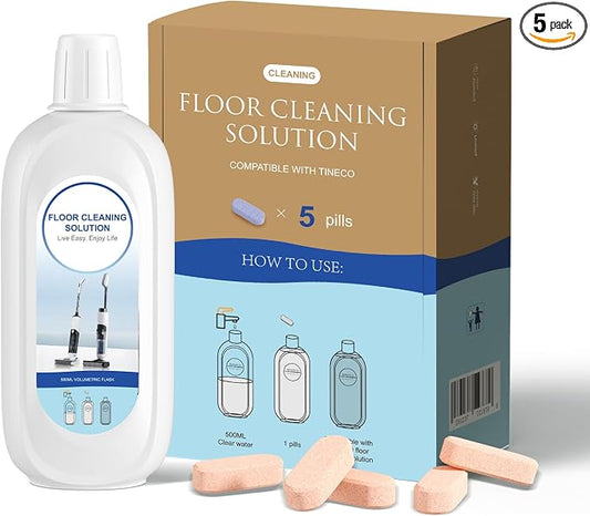 5 Bottles Compatible with Tineco Cleaning Solution Pet 500ml Per Bottle Orange by NUKISA