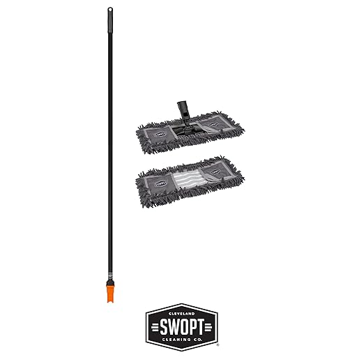 SWOPT 18” Microfiber Dust Mop + 60" Steel Handle, Combo — Includes Additional - Image 2