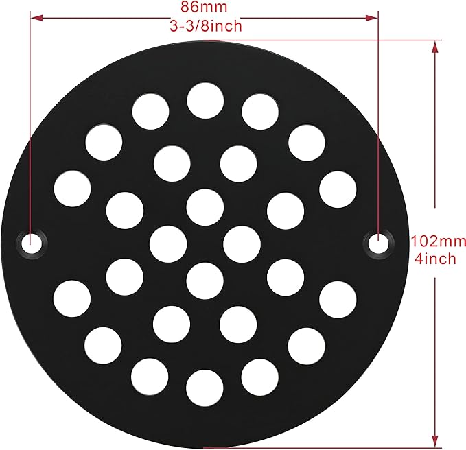 4-Inch Screw-in Shower Strainer Drain Cover Replacement Floor Strainer - Image 2