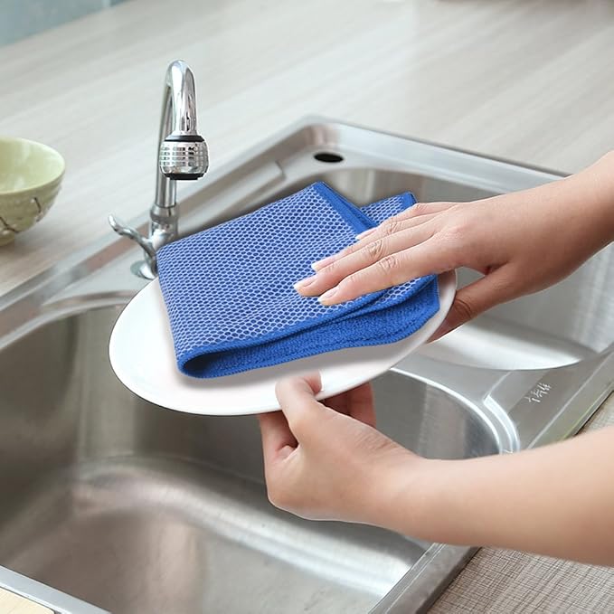 KinHwa Kitchen Washcloths for Dishes Absorbent Microfiber Dish Cloths Quick Dry - Image 2