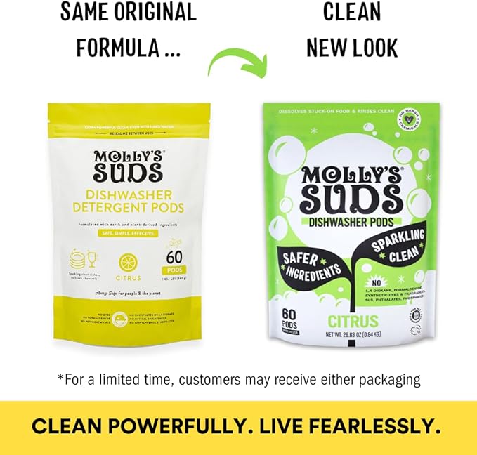Molly's Suds Dishwasher Pods | Clean Dishwasher Detergent, Cuts Grease & Rinses - Image 2