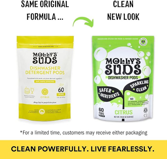 Molly's Suds Dishwasher Pods | Clean Dishwasher Detergent, Cuts Grease & Rinses - Image 2