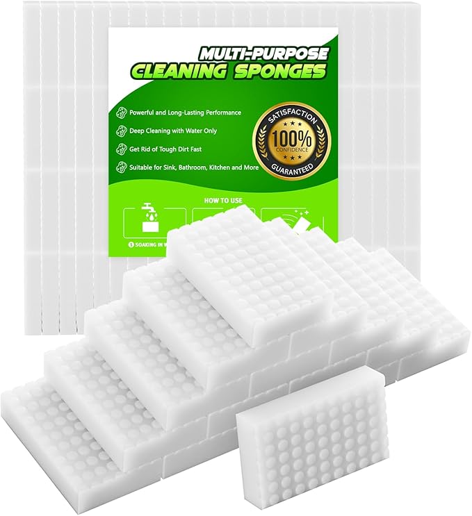 Sponge Eraser 20 Pack 2X Density and Long Lasting Melamine Sponges by garvonti