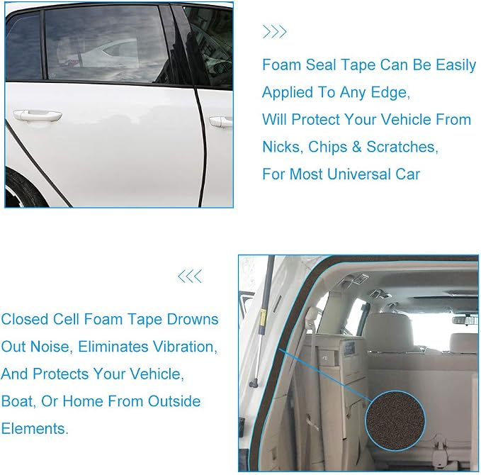 2 Rolls Foam Seal Tape for Door Window Insulation, Soundproof and Shockproof - Image 6