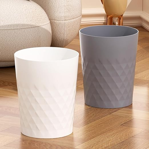 2 Pack Small Trash Can 1.8 Gallon Bathroom Garbage Can Waste Basket Recycling - Image 3