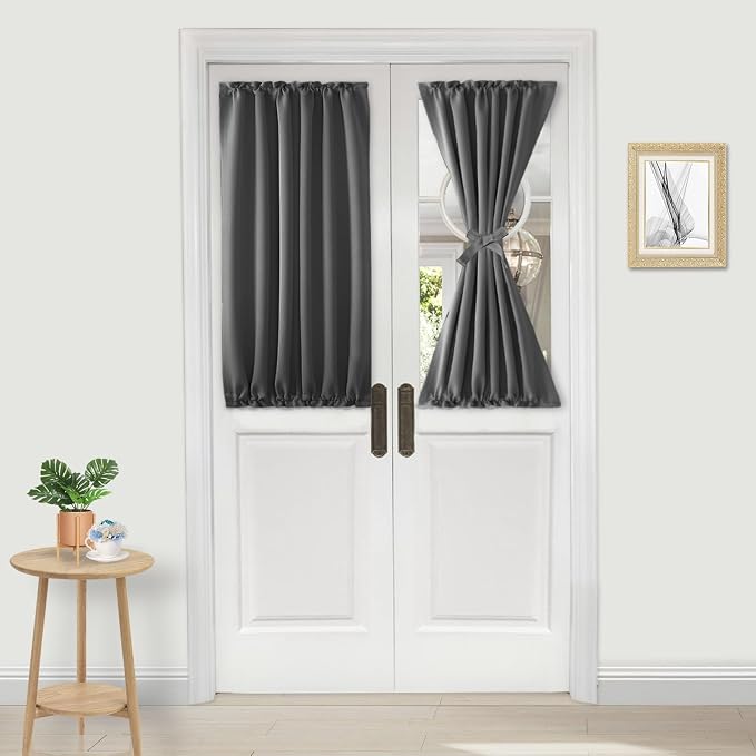 DWCN French Door Curtains – Rod Pocket Thermal Blackout Curtain by DWCN