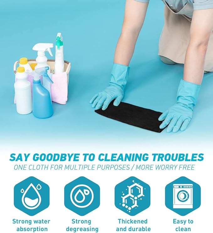 Microfiber Cleaning Cloth-24Pcs Ultra Soft Highly Absorbent Rags - Image 3