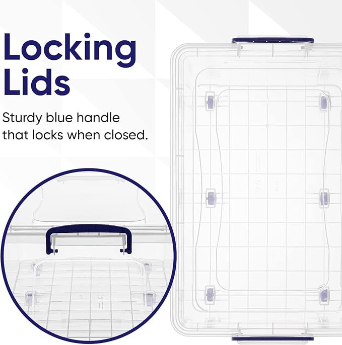 Superio Storage Bins with Lids, Stackable Totes, BPA Free, Odor Free, Organizer - Image 5