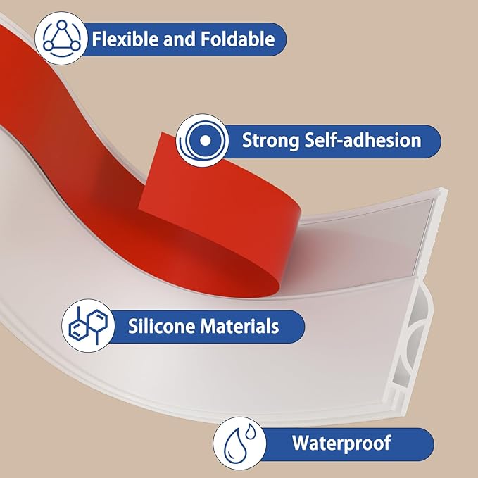 Under Door Draft Stopper, Self-Adhesive Door Sweep - Image 4