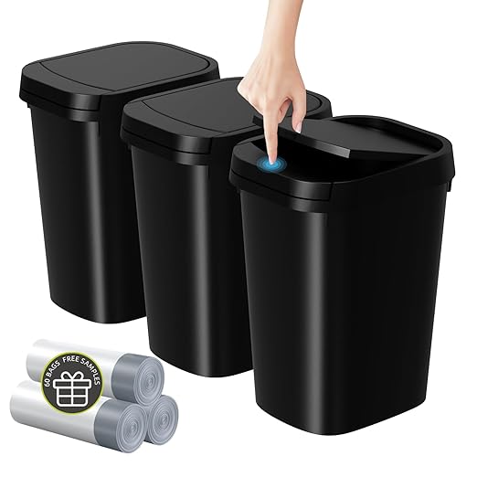 3 Pack Bathroom Small Trash Can by ksskss