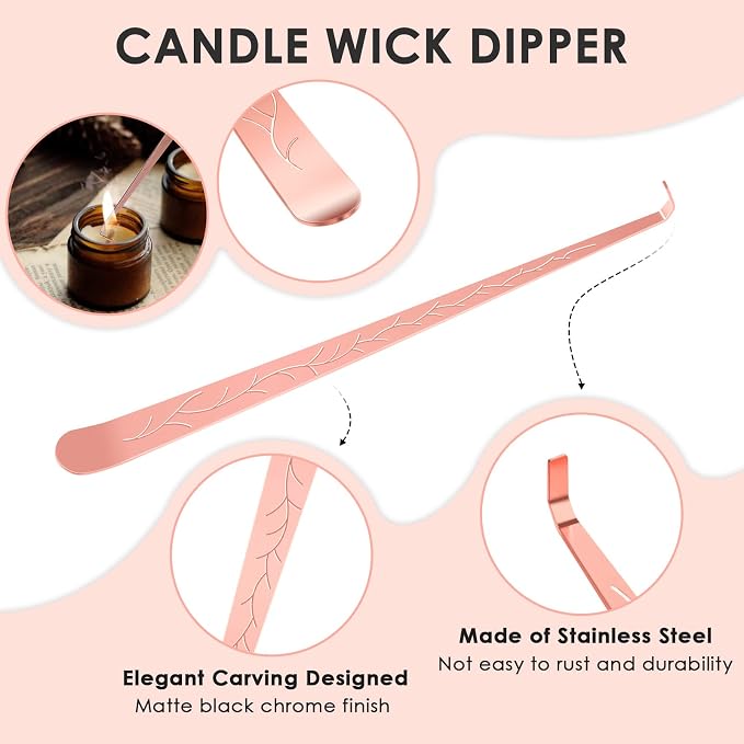 6 in 1 Candle Accessory Set, Candle Wick Trimmer Cutter, Candle Wick Dipper - Image 5