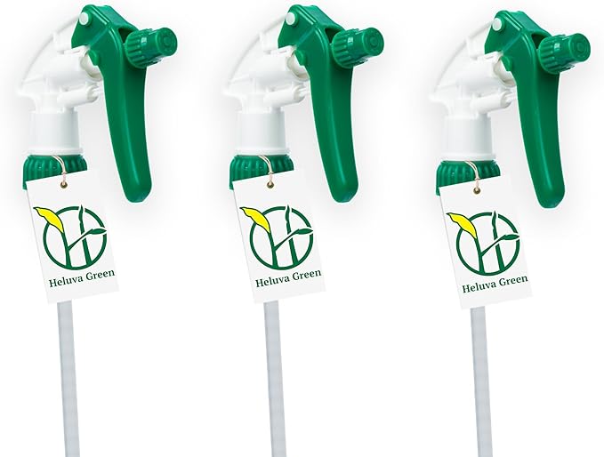 Heluva Green Spray Bottle Nozzle Replacement, Bottle Tops Only by HeluvaGreen