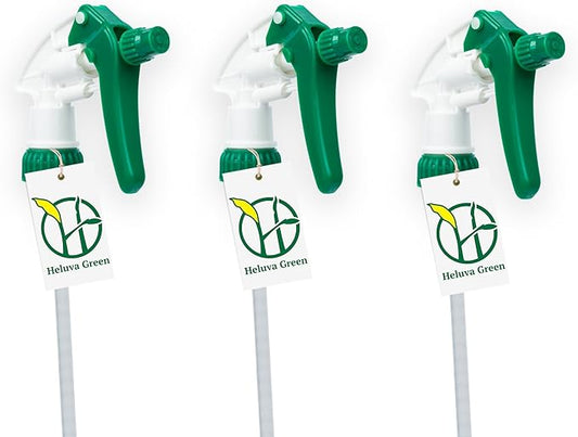 Heluva Green Spray Bottle Nozzle Replacement, Bottle Tops Only by HeluvaGreen