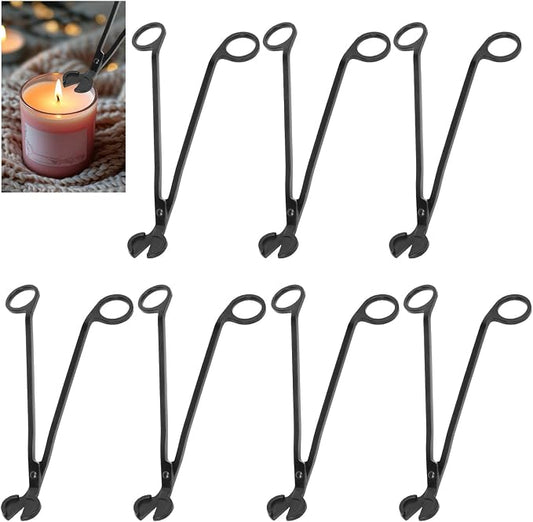 7 Piece Black Candle Wick Trimmer, Polished Wick Cutter Scissor, Premium 430 by Unknown
