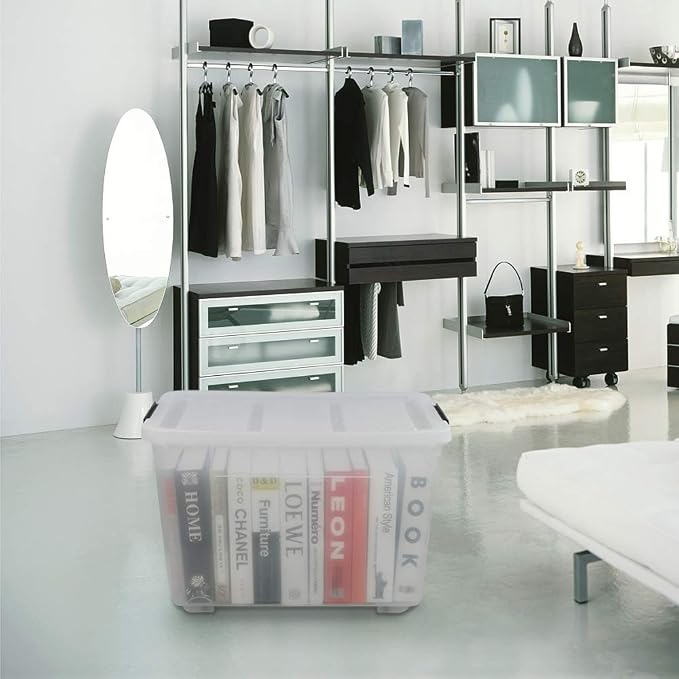 70 L Clear Plastic Large Storage Box - Image 4