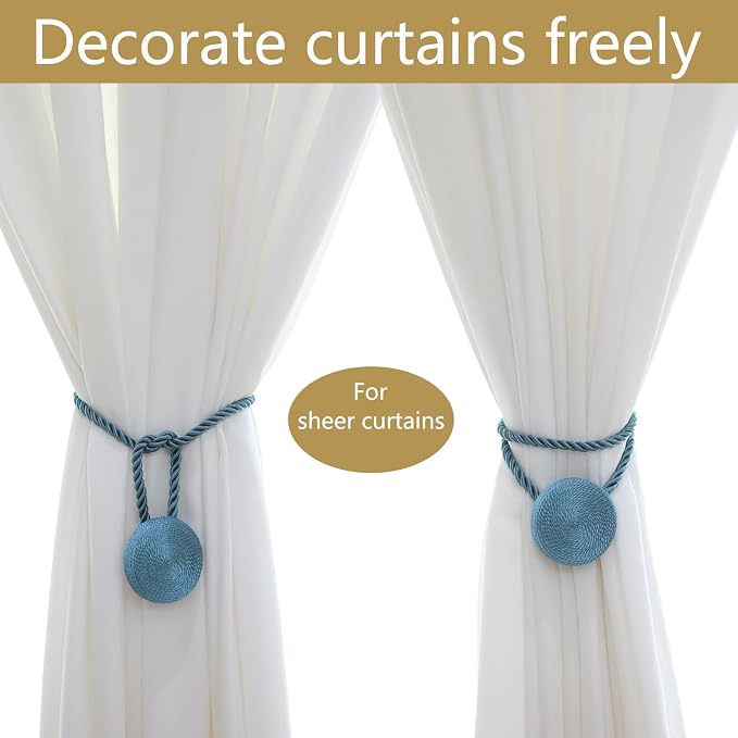 Magnetic Curtain Tiebacks - 12mm Magnetic Tie Backs - Image 4
