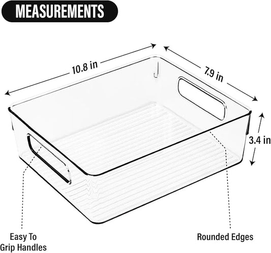 Clear Plastic Storage Bins, Pantry Organizers and Storage or Kitchen - Image 2