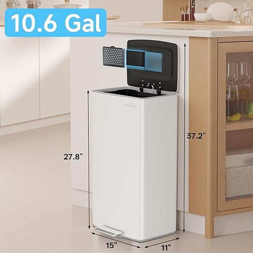 mVm 10.6 Gallon Heavy Duty Step Trash Can - Image 3