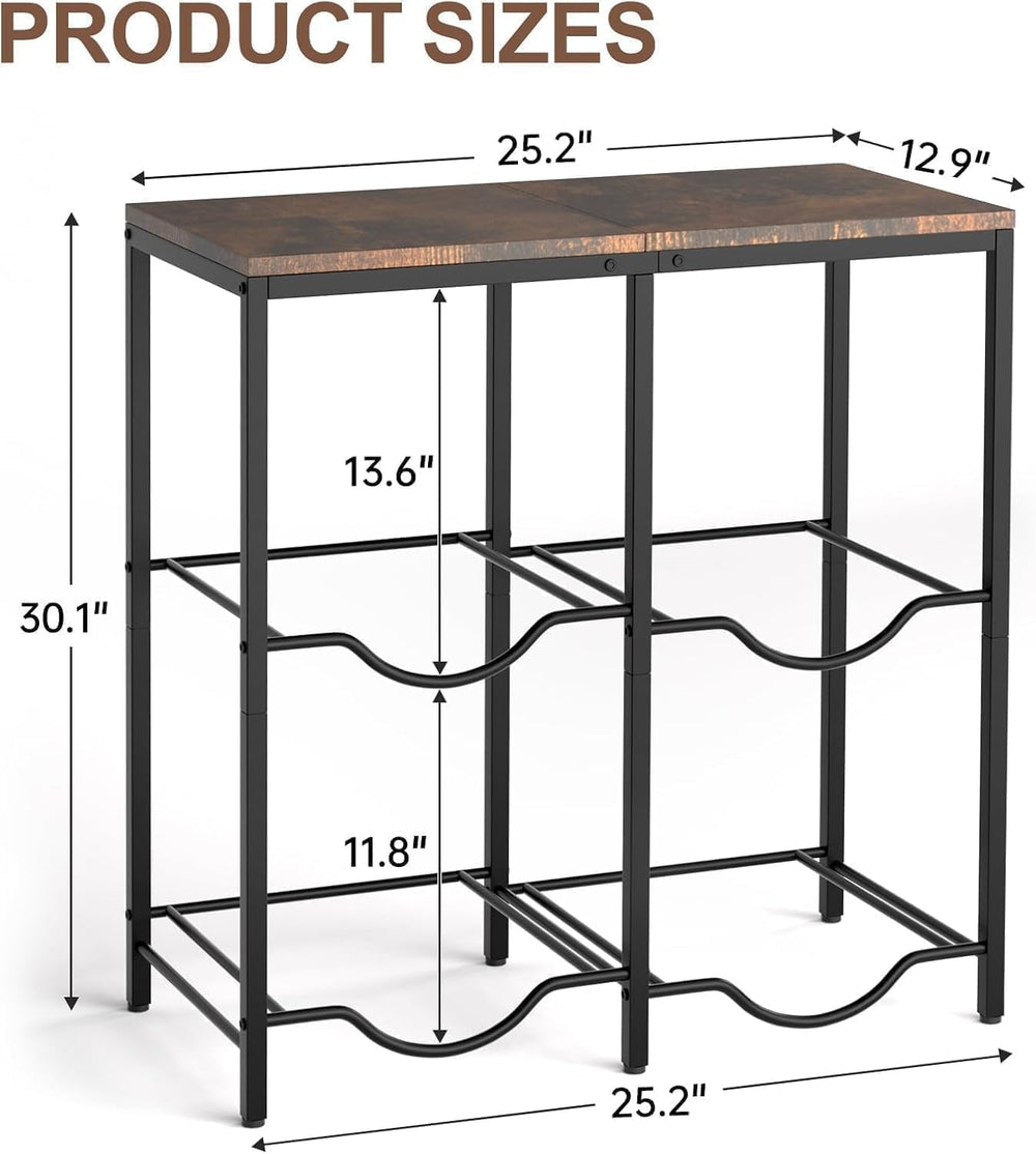 Klvied 2-Tier Water Jug Rack, 5 Gal, Wood Top