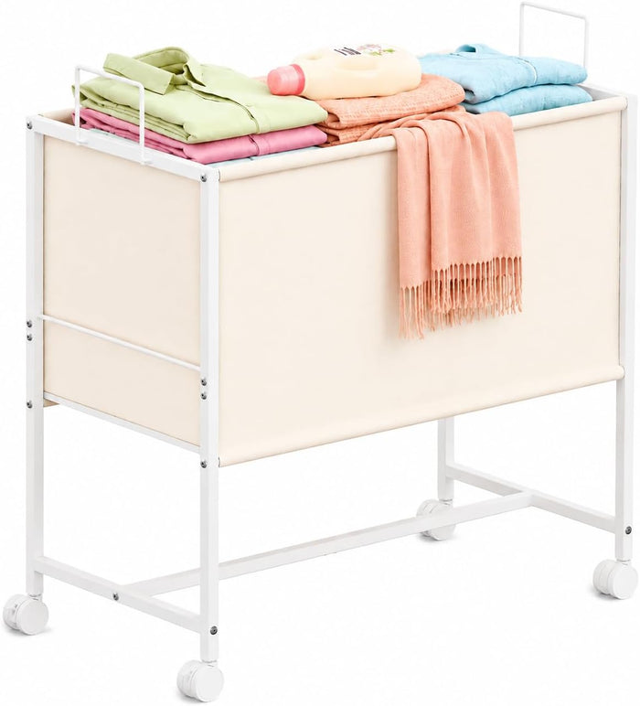 130L Rolling Laundry Basket with Wheels,Large Capacity Laundry Basket Cart