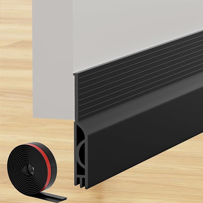 Under Door Draft Stopper, Self-Adhesive Door Sweep by Lumimoi