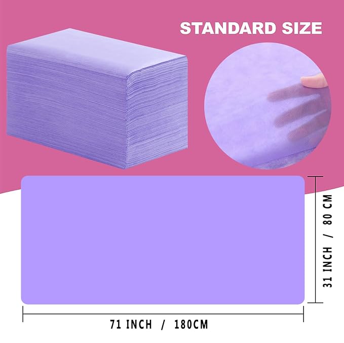Disposable Bed Sheets 200 Pcs 31" x 71" Massage Table Sheets Non Woven Fabric - Image 3