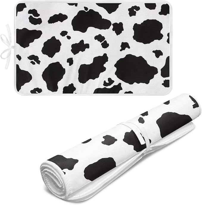 Cow Print Ironing Mat Portable Ironing Pad, Table Top, Countertop, Heat by Unknown