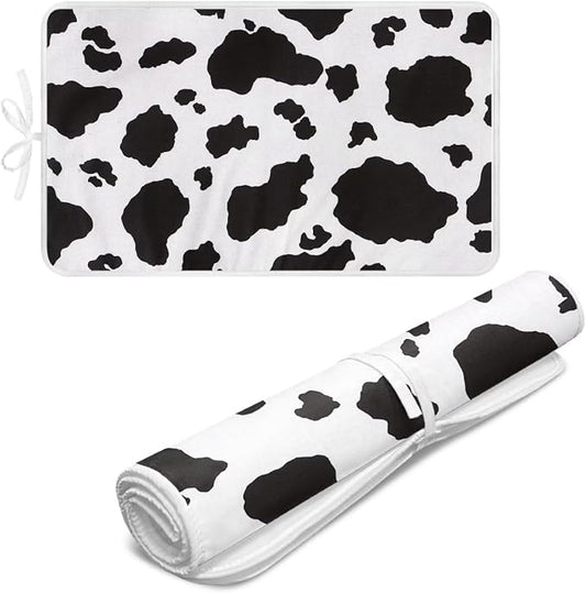 Cow Print Ironing Mat Portable Ironing Pad, Table Top, Countertop, Heat by Unknown