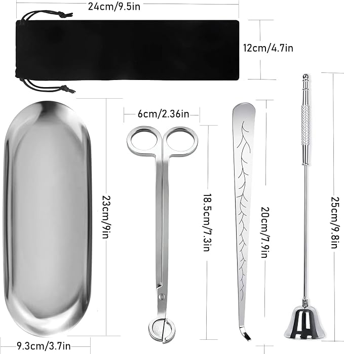 5 in 1 Candle Accessory Set, Candle Wick Trimmer Cutter, Candle Snuffer & - Image 7
