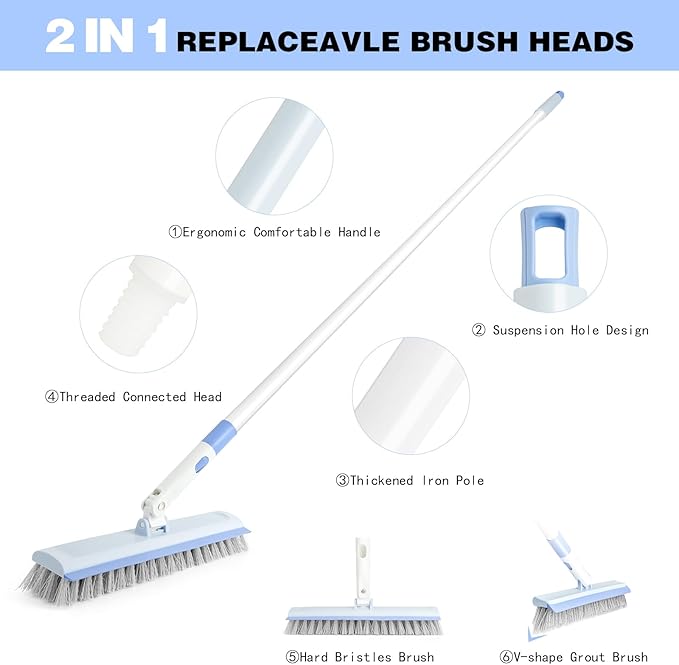 Floor Scrub Brush and V-Shape Grout Brush - Image 2
