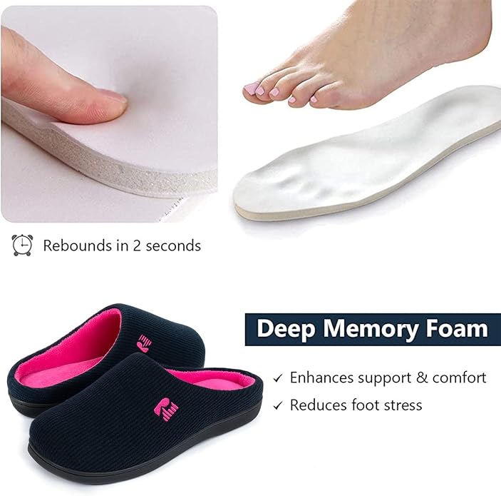 RockDove Women's Original Two-Tone Memory Foam Slipper - Image 4