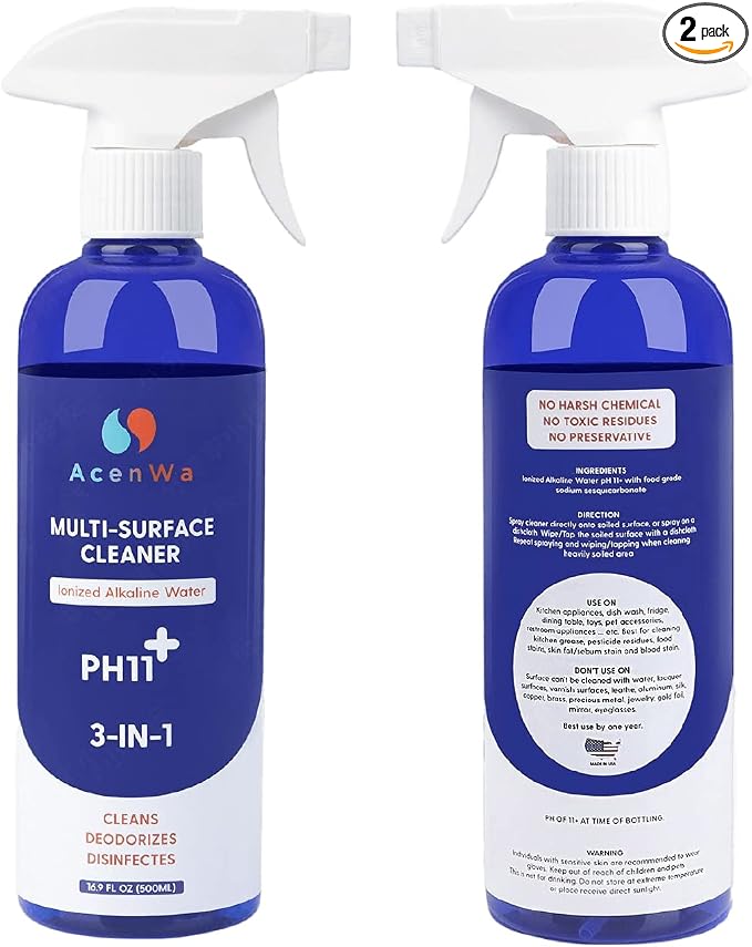 Natural Multi-Surface Cleaner is an unscented spray that degreases, deodorizes by AcenWa