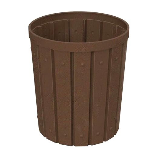 42 Gallon Slated Circle 100% Recycled Plastic Commercial Outdoor or Indoor - Image 4