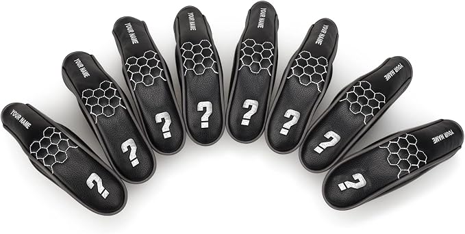 mytag 8PCS Golf Hybrid Iron Covers Set, Knit Hybrid Head Covers, Fits Cobra T - Image 4