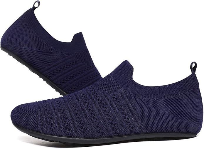 QZKDM Lightweight Slip on Grip Indoor House Slippers Barefoot Non Slip Home - Image 5