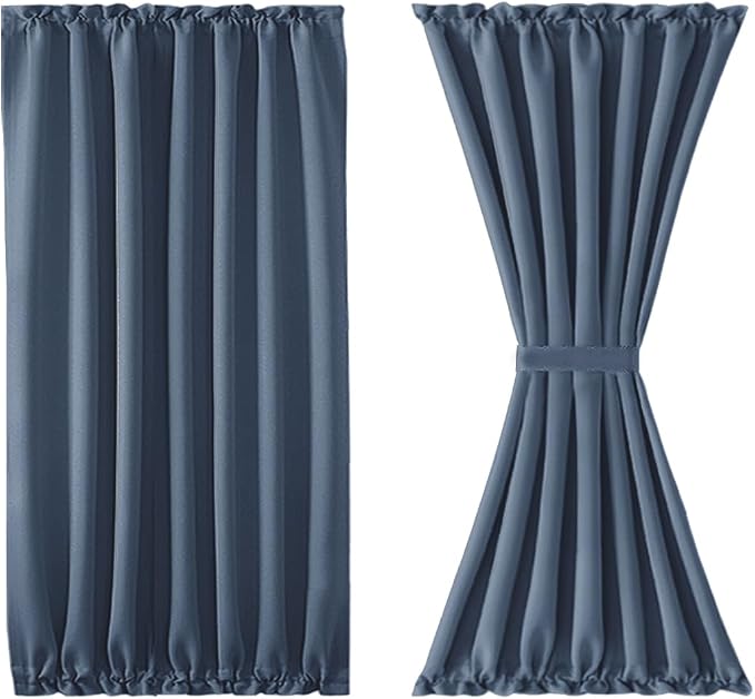 DWCN French Door Curtains – Rod Pocket Thermal Blackout Curtain - Image 7