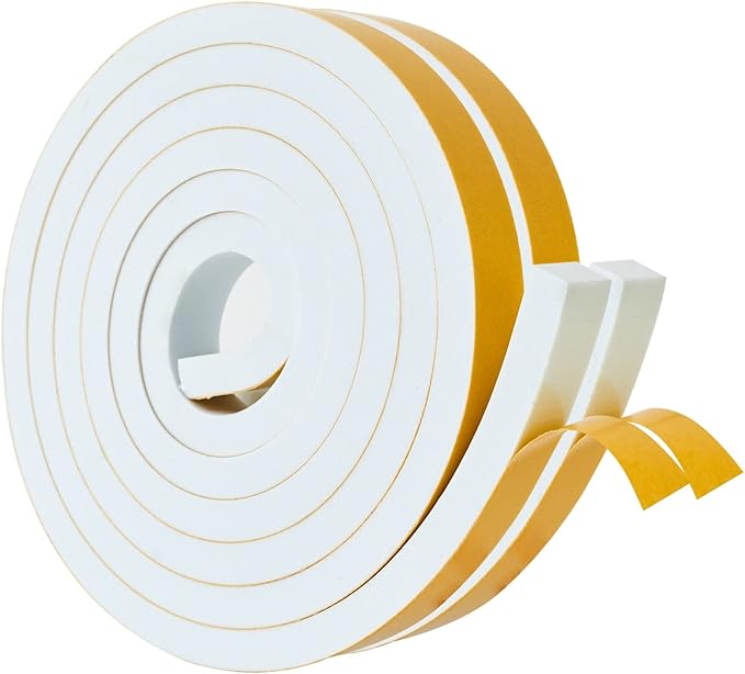 High Density Foam Weather Stripping Door Seal Strip Insulation Tape Roll by DualplexTalvania