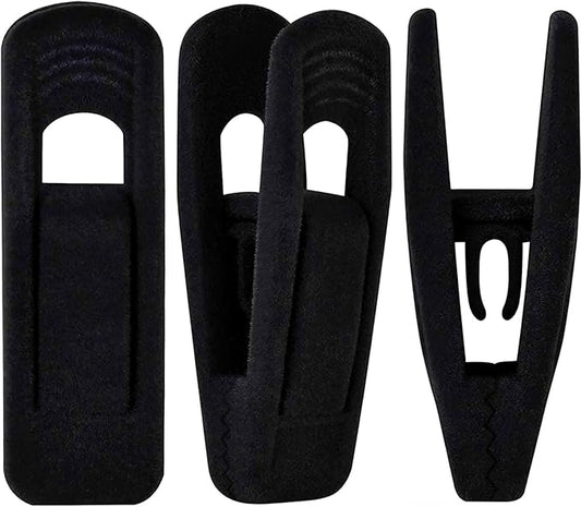 Black Velvet Hangers Clips 50 PCS, Non-Slip Velvet Clips by TOFIIGREM