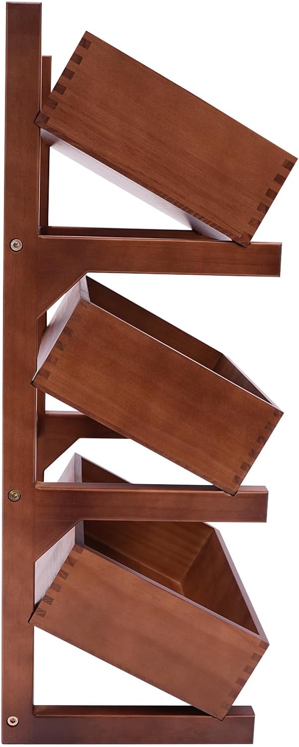 3 Tier Wood Fruit and Vegetable Basket Stand Rack for Kitchen, Fruit Basket f...
