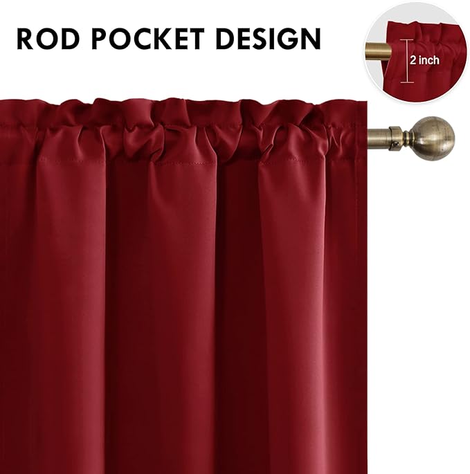 DWCN Christmas Blackout Curtains Room Darkening Thermal Insulated Bedroom - Image 4