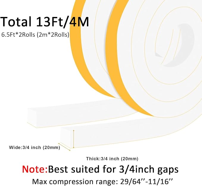 Weather Stripping Door Seal Strip, Strong Adhesive Doors and Windows Insulation - Image 5