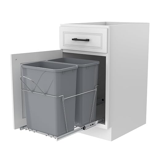 Double Pull-Out Trash Can for Under Kitchen Cabinets Include Double 35QT Trash - Image 8