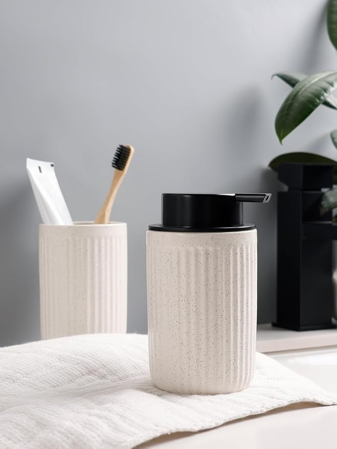 Bosilunlife Soap Dispenser and Toothbrush Holder Set - Image 5