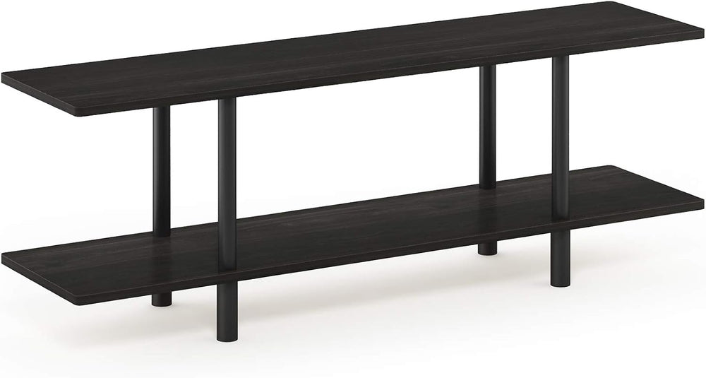 Furinno Turn-N-Tube 2-Tier Multipurpose Wide Shelf, Espresso/Black