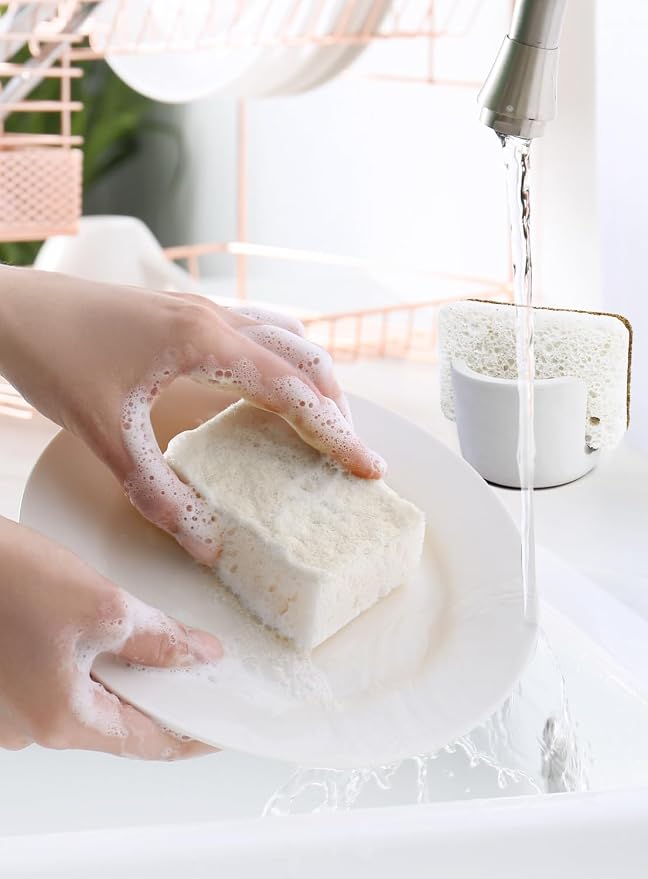 Diatomite Sponge Holder, Quick Dry Stone Sponge Stand - Image 6